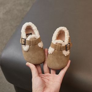 女宝宝棉鞋冬季婴儿学步鞋软底1一2岁小童公主鞋加绒保暖男豆豆鞋