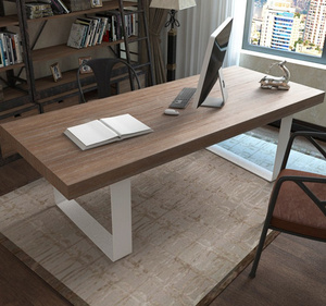 loft美式北欧咖啡餐桌椅实木家具原木复古创意铁艺餐桌书桌会议桌
