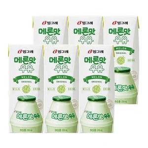 宾格瑞香蕉牛奶200ml*6盒草莓味哈密瓜味韩国进口学生早餐儿童奶