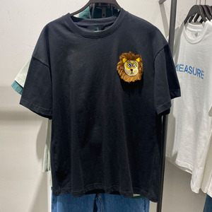2023夏季新款WLJZWFJT UR男装休闲百搭狮子图案短袖T恤UML432044