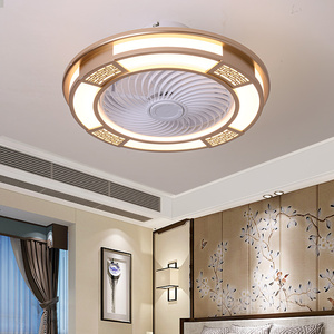 新中式吸顶风扇灯卧室餐厅家用带电扇的吊灯2024新款复古吊扇灯