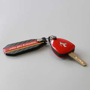 汽车钥匙扣挂件高档轻奢Alcantara碳纤维创意个性适用于奥迪宝马