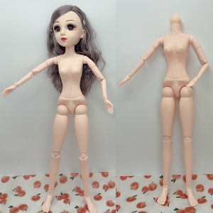 18寸45cm4分女洋娃娃换装多关节身体改妆手工公主活手素体BJD玩具