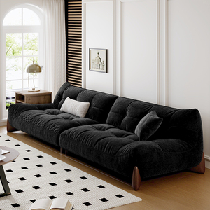 极派北欧简约雪尼尔布艺沙发小户型客厅单人三人位组合绒布沙发
