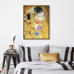 Klimt 克林姆特The Kiss 吻 客厅书房玄关卧室民宿酒店装饰画挂画