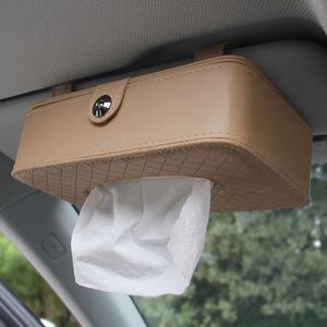 车载纸巾盒抽纸盒创意吸顶挂式遮阳板汽车用餐巾纸盒纸巾包纸巾套