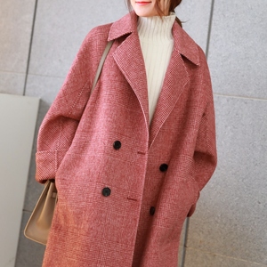 双面羊绒大衣赫本风羊毛呢外套冬季款中长…只穿一次。几个小时。