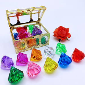儿童宝石玩具女孩钻石水晶宝箱串珠项链钻石玩具儿童宝石玩具水晶