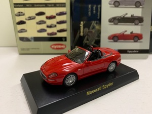 1:64 京商 玛莎拉蒂 Maserati Spyder 红色 敞篷跑车 车模