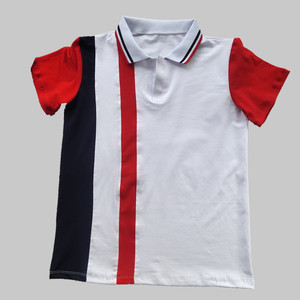 临汾霍州市学生校服短袖白色红色袖子夏季薄款POLO衫班服校服T恤