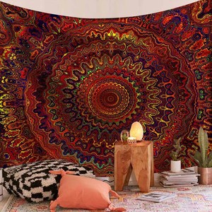 印度曼陀罗图腾挂布卧室装饰墙布桌布床头壁毯异域国风背景布挂毯