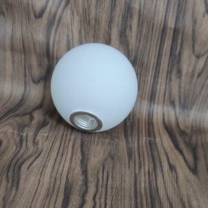 吊灯圆球玻璃灯罩单层球吊灯罩G9灯珠接口奶白磨砂玻璃球餐厅灯罩