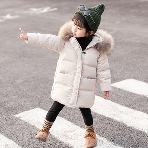 韩版女童羽绒服2020新款洋气棉衣宝宝中长款冬装加厚棉袄儿童外套