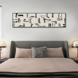 极简风格现代轻奢抽象卧室装饰画床头横幅客厅沙发背景墙璧画挂画