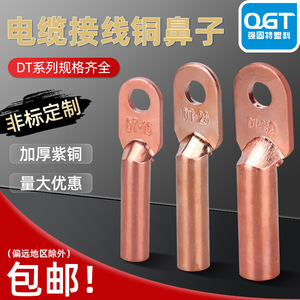 供应DT50平方 堵油铜鼻子DT-50，DT50平方铜接线端子