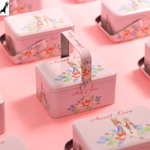 宝宝满月小糖果盒子铁盒生日马口铁喜糖盒结婚用装糖的小礼盒.