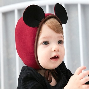 春款儿童两岁宝宝帽子秋季可爱超萌米老鼠婴儿帽米奇帽子九个月十