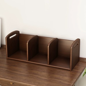 桌面书架全实木简易儿童桌上小书架办公桌收纳书立架书桌置物架子