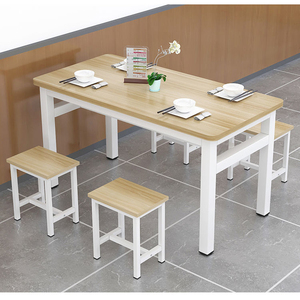 现代小户型家用长方形快餐饭店餐桌凳子组合简易餐桌椅吃饭桌简约