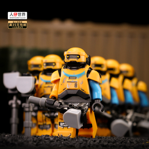 第三方星战黄色机器人军事积木人仔儿童塑料拼装玩具小人非SW1226