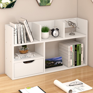 小型书架桌面简易学生收纳整理小柜子多层简约创意办公桌上置物架