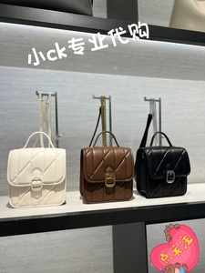 CHARLES&KEITH 新款小CK2-60782275复古菱格链条双肩包女包