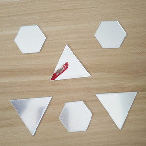 儿童手工制作镜片 亚克力三角形六边形小镜子安全不割手的小镜子