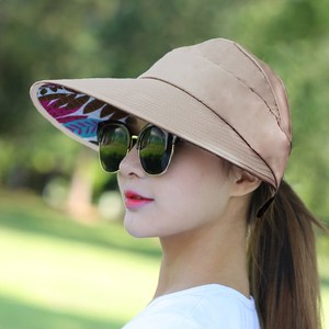 。遮阳帽女骑车防晒遮紫外线可面纱凉户外空顶折叠遮脸护颈太阳帽