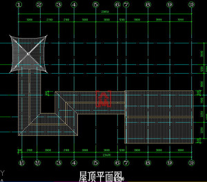 中式公园园林木结构休息长廊檐古建筑亭子廊檐CAD施工图纸素材