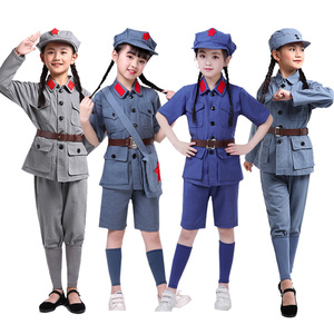 小红军演出服儿童表演服装八路军新四军衣服少儿合唱闪闪红星套装