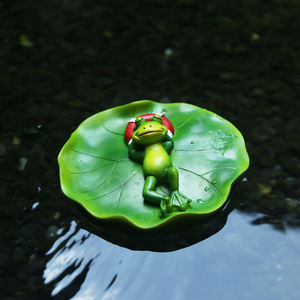 仿真浮水青蛙摆件鸭子雕塑花园庭院子假山水池装饰树脂动物工艺品