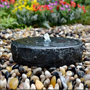日式景观庭院流水石钵组合自然石花钵石盆石槽花园水钵水景摆件