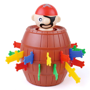 桶大叔玩具插剑木桶创意儿童玩具男女孩海盗叔叔亲子互动桌面游戏