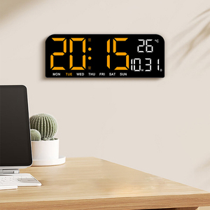 新款简约大屏幕数字挂钟壁钟现代led正倒计时电子夜光客厅钟表