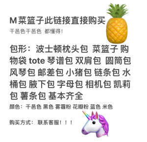 M家波士顿菜篮子购物袋双肩包子母托特网红手提包干邑色百搭mini