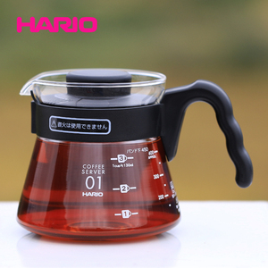 日本进口Hario咖啡壶哈里欧耐热玻璃壶可爱壶手冲咖啡分享壶VCS