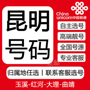 昆明联通号码自选手机靓号139号段四连号手机卡玉溪红河大理曲靖