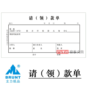 会计凭证 48K请领款单 二联请款单 主力两联请款单 财务用品凭证