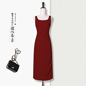 红色连衣裙女赫本风法式吊带长裙订婚礼服平时可穿小红裙背心裙夏