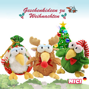 德国NICI专柜正品2023圣诞节限定树麋鹿福袋拉拉鸟毛绒玩具公仔