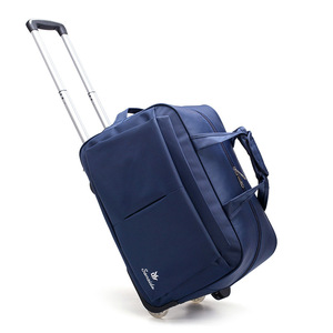 拉杆包旅行包短途旅游轻便折叠大容量牛津布单轮拉包折叠行李包