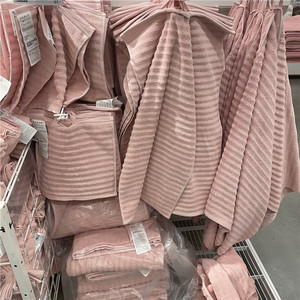IKEA宜家浴巾 福鲁朵恩 小方巾毛巾纯棉厚实吸水简约粉色大浴巾
