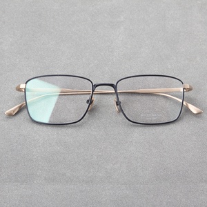 MASUNAGA增永眼镜架男 日本进口手工 方框小脸纯钛近视眼镜框LEX
