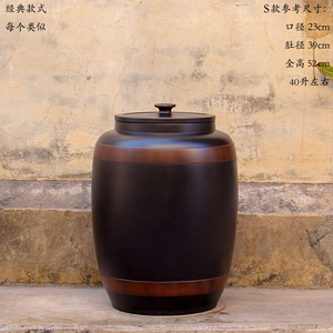 建水紫陶茶叶罐 磁化抽水缸 20/30/40饼升素器储存防潮防虫大米缸
