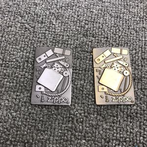 芝宝Zippo 佐罗常规盔甲复刻打火机配件分解图贴章高5.1cm宽3.2cm