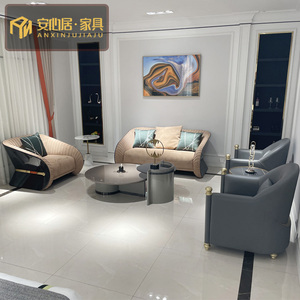 宾利轻奢沙发简约现代真皮1123组合定制意式大户型客厅后现代家具