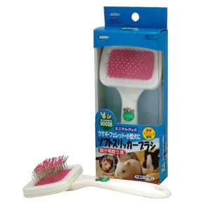 日本原产MARUKAN小动物不锈钢按摩去除毛球脱毛专用针梳美毛软刷