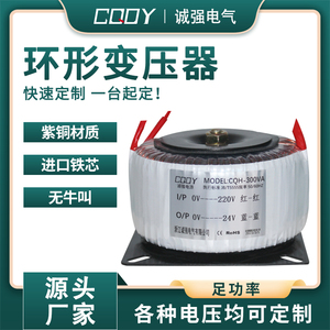 环牛环形变压器环型CQH-200VA220变双24v18V火牛音箱功放隔离电源
