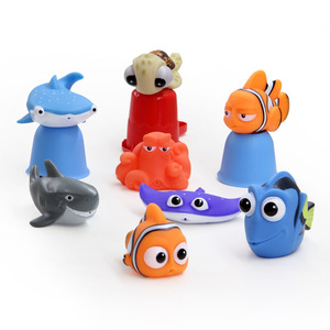 搪胶公仔漂浮儿童宝宝洗澡戏水玩具喷水海洋动物多莉尼莫小丑鱼
