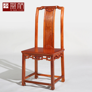 红木家具全缅甸梨花木清式中餐椅仿古中式餐厅大果紫檀成人餐椅子